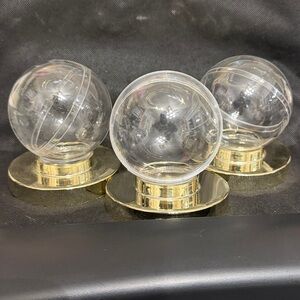 Vintage Sports Products Corp. gold-Tone Acrylic baseball holder - set of 3